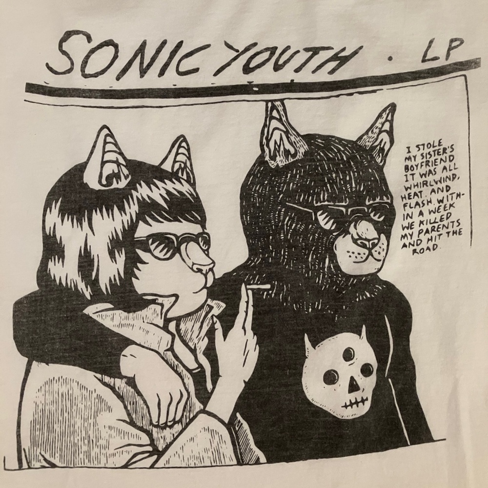 Original VINTAGE Sonic Youth Rock and Roll Tee XL - Picture 2 of 3
